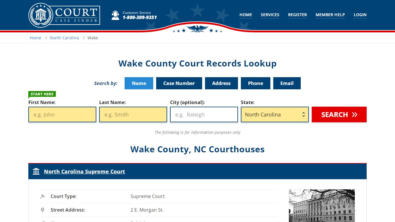 Wake County Court Records | NC Case Lookup - CourtCaseFinder.com